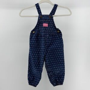 Vintage OshKosh B'gosh Pink Tulip Denim 100% Cotton Overalls, Toddler Girl 3T